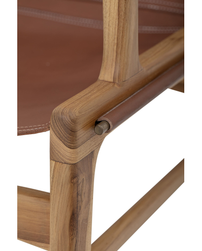 Chaise de salon Bloomingville Ollie en Cuir - Marron