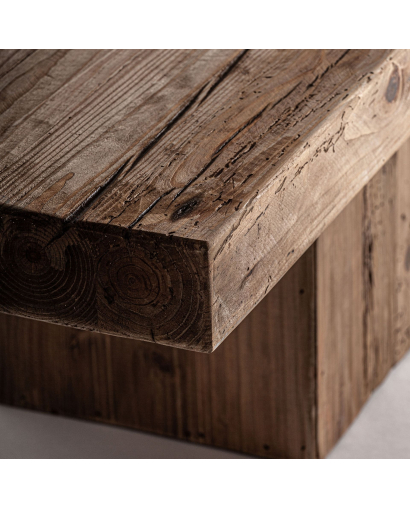 Table Basse Breive en Bois de Pin recyclé - Naturel