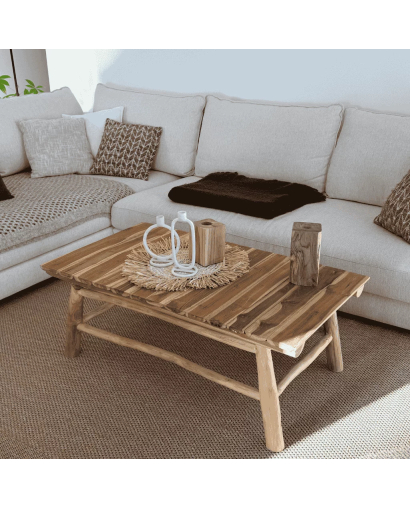 Grande Table Basse Yag en Teck - Naturel