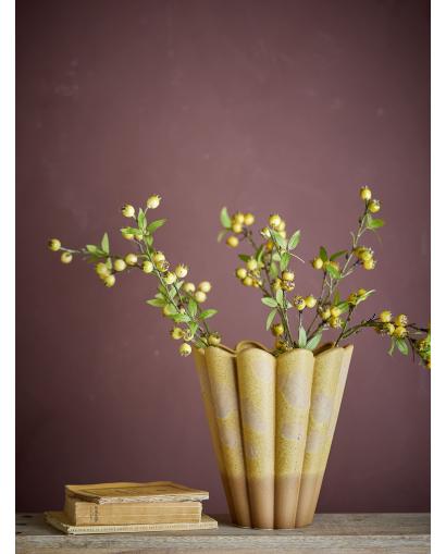 Vase Bloomingville Penn en Grés - Jaune