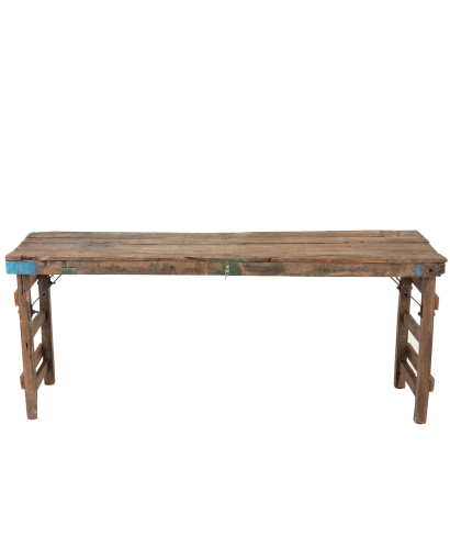 Console vieillie en bois recyclé – Marron