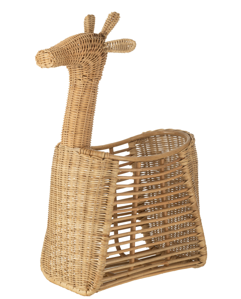 Panier Girafe en Rotin - Naturel
