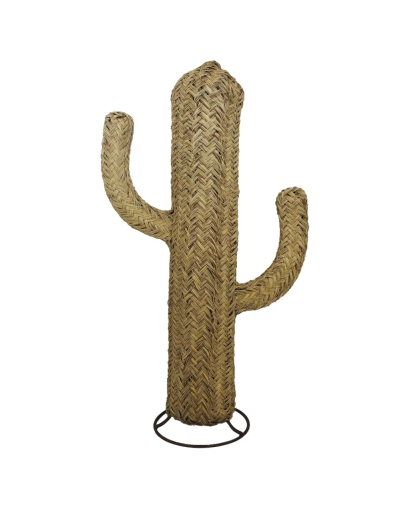 Cactus en jonc décoratif à poser - Naturel - Taille S