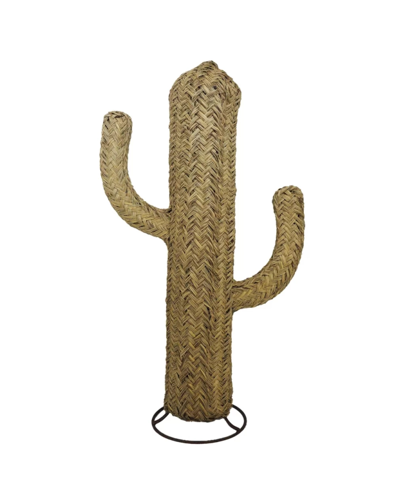 Cactus en jonc décoratif à poser - Naturel - Taille S Cactus en jonc décoratif à poser - Naturel - Taille S