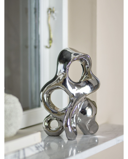 Déco Vinini Bloomingville en Grès - Argent