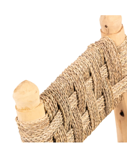 Chaise enfant Marina en doum et bois d'eucalyptus - Naturel