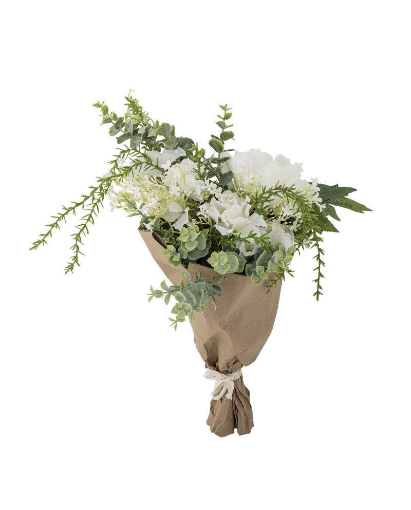 Bouquet Fleurs Artificielle Bloomingville Lustre - Blanc
