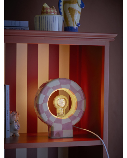 Lampe de table Bloomingville Vialini en Grès - Rose