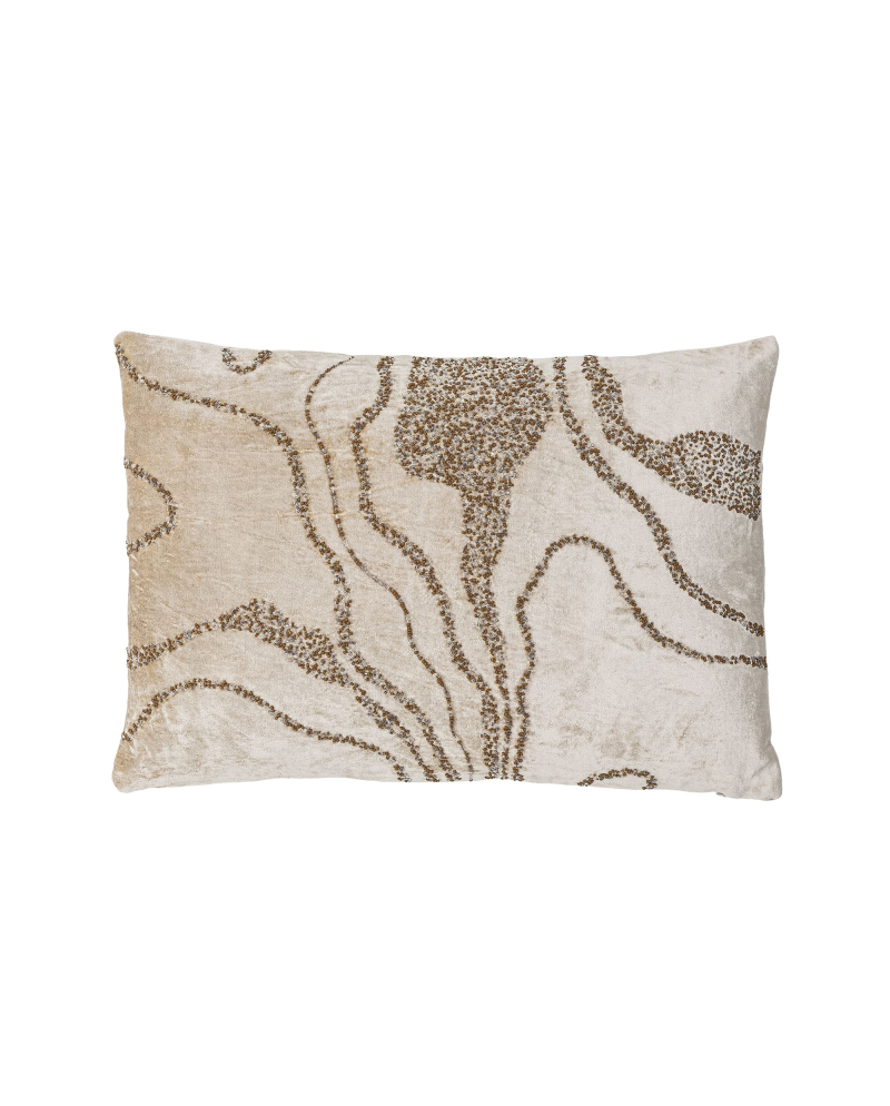 Coussin Bloomingville Adelona en Viscose - Marron