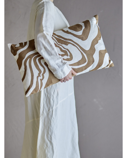 Coussin Bloomingville Aba en Coton - Brun Clair