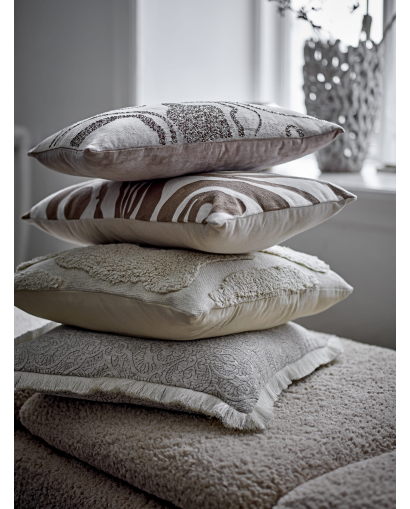 Coussin Bloomingville Aba en Coton - Brun Clair