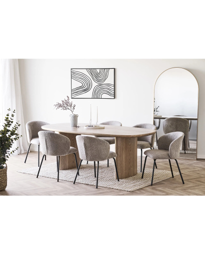 Table de Salle à Manger Serra en bois de Frêne - Naturel