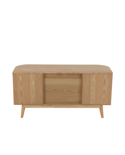 Meuble Rond en Mdf et Bois De Pin - Naturel - Taille S