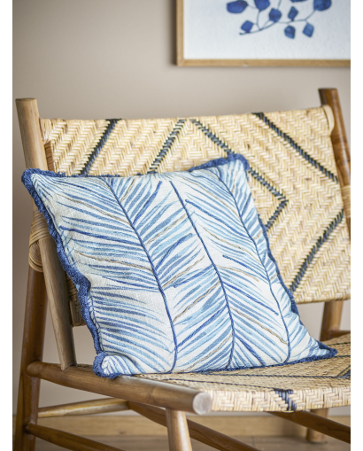 Coussin Bloomingville Laval en Coton - Bleu