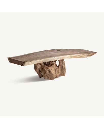 Table Basse Kanye en Bois de Suar - Naturel