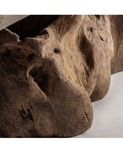 Table Basse Kanye en Bois de Suar - Naturel