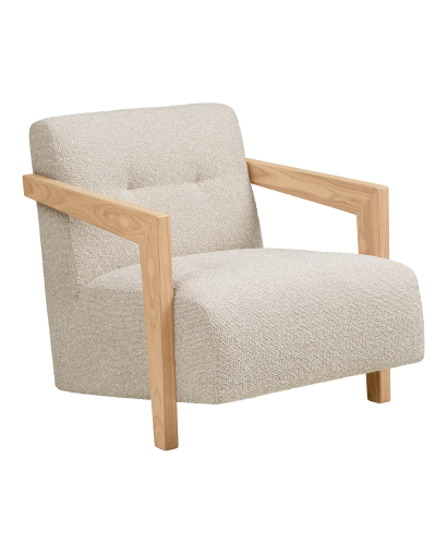 Fauteuil Lounge avec accoudoirs Caracas - Beige