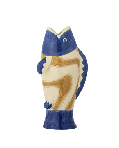 Vase Bloomingville Irving en Grès - Bleu