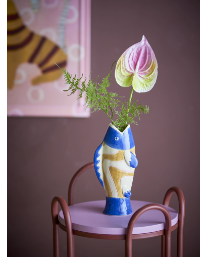 Vase Bloomingville Irving en Grès - Bleu