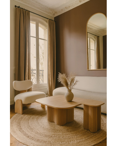 Table Basse Alba en MDF - Naturel