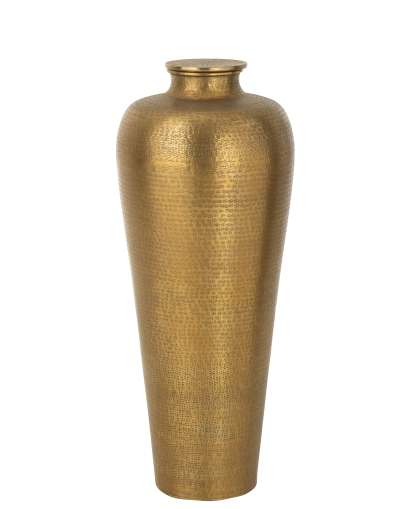 Vase Floor Cylindre en Aluminium - Or