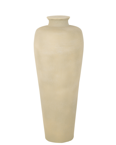 Vase Floor Cylindre en Aluminium - Beige