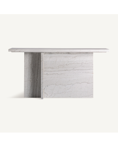 Console Khat en Marbre - Blanc Cassé