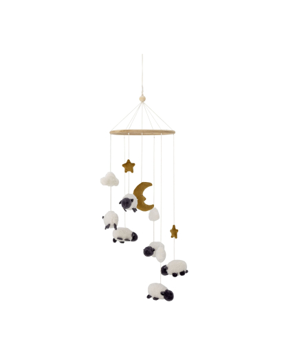 Mobile Bloomingville Dolly en Polyester - Blanc