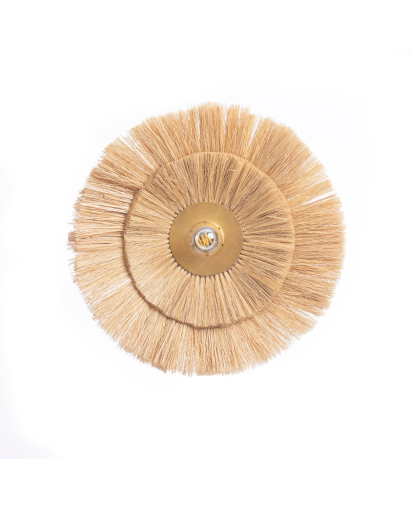 Applique Murale La Double Peine - Or et Naturel - Taille M