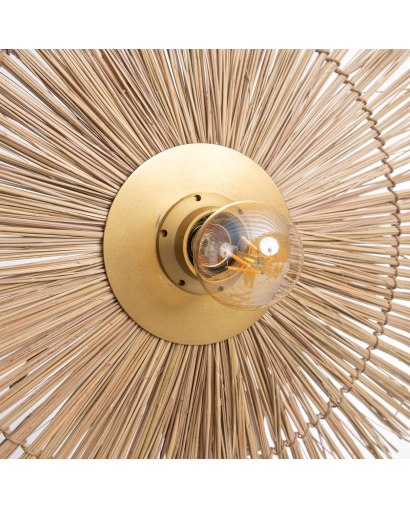 Applique Murale Beausoleil - Or et Naturel - Taille M
