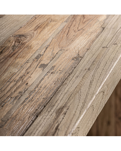 Table de Salon Omaha en Bois de Teck recyclé - Naturel