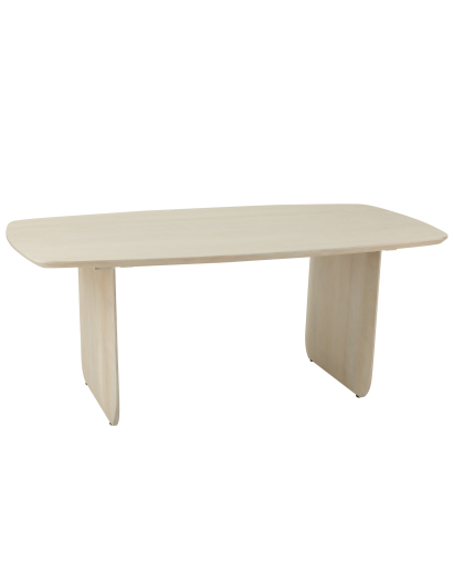 Table À Manger en Bois D'acacia - Blanc