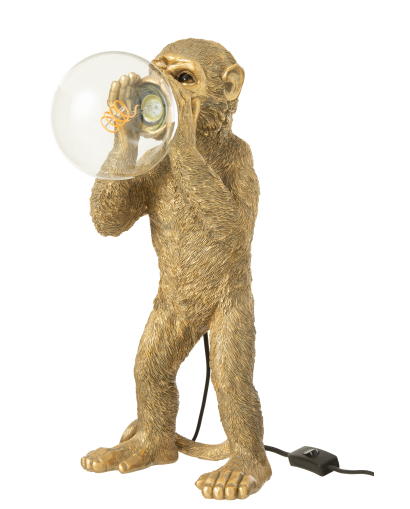Lampe Singe en Polyrésine - Or