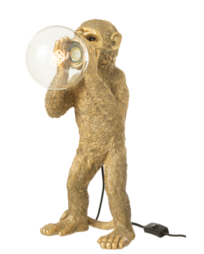 Lampe Singe en Polyrésine - Or