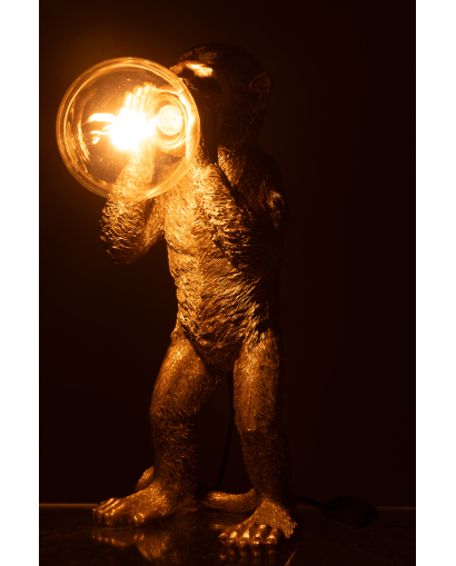 Lampe Singe en Polyrésine - Or