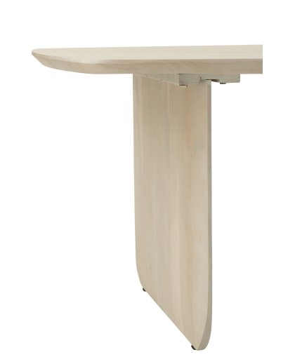 Table À Manger en Bois D'acacia - Blanc