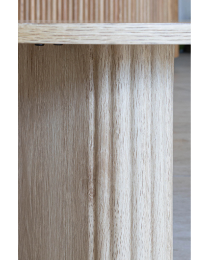 Table Basse Ovale Quito effet bois - Naturel