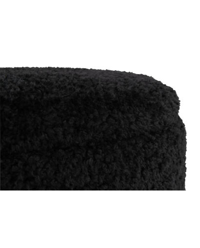 Tabouret Rangement Teddy Velours - Noir