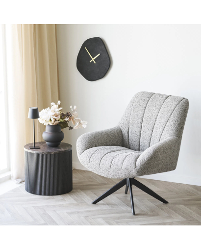 Horloge Murale Vienna en Ciment - Noir