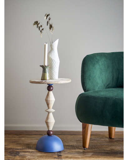 Table d'appoint Bloomingville Mannelli en Bois de sapin - Bleu