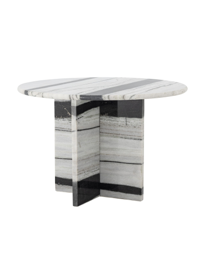 Table Basse Bloomingville Rosito en Marbre - Noir et Blanc