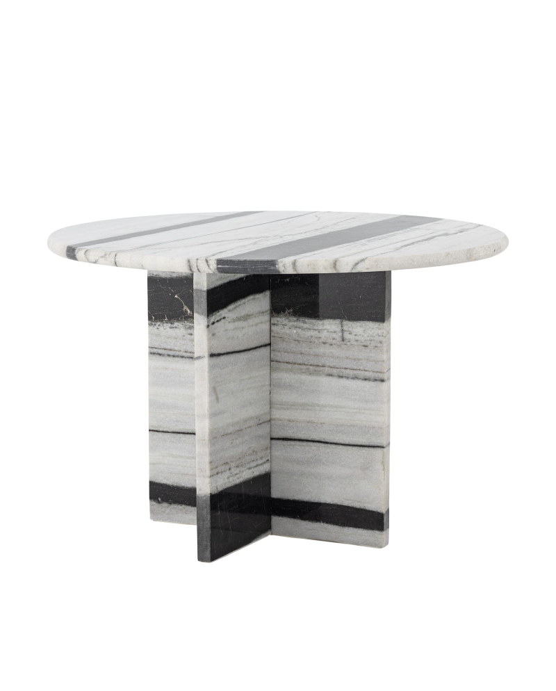 Table Basse Bloomingville Rosito en Marbre - Noir et Blanc