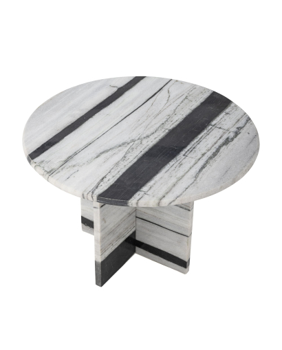 Table Basse Bloomingville Rosito en Marbre - Noir et Blanc