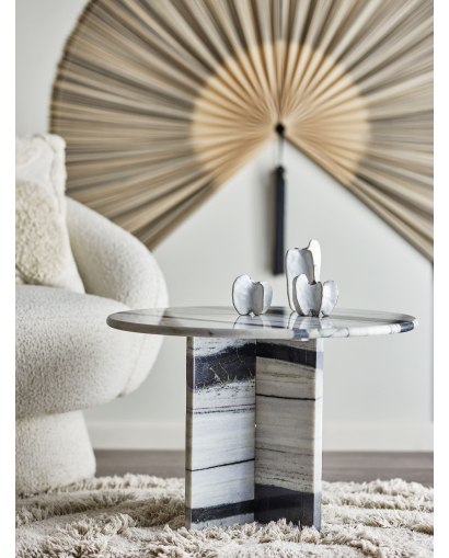 Table Basse Bloomingville Rosito en Marbre - Noir et Blanc