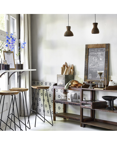Tabouret de bar Loft Teakhouten en Bois de teck - Naturel