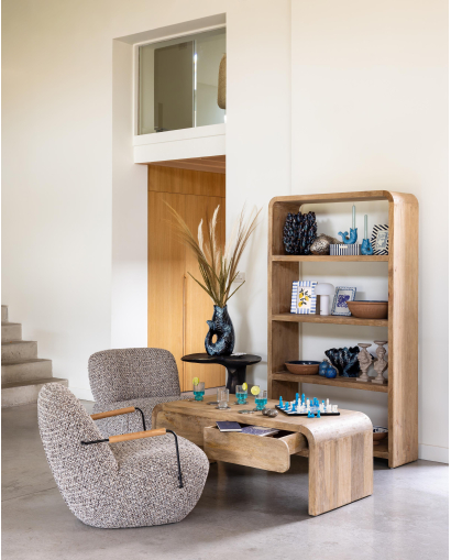 Etagère arrondie Losail 4 étages - Naturel