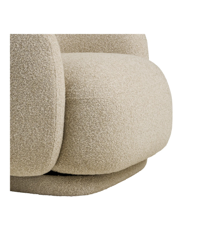 Fauteuil Lounge Pivotant Hawkes - Sable