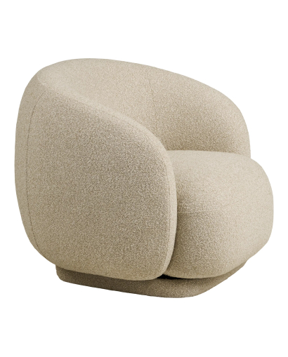 Fauteuil Lounge Pivotant Hawkes - Sable
