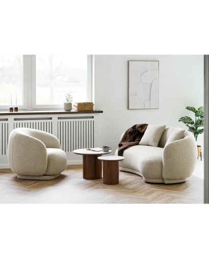 Fauteuil Lounge Pivotant Hawkes - Sable