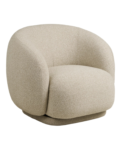 Fauteuil Lounge Pivotant Hawkes - Sable